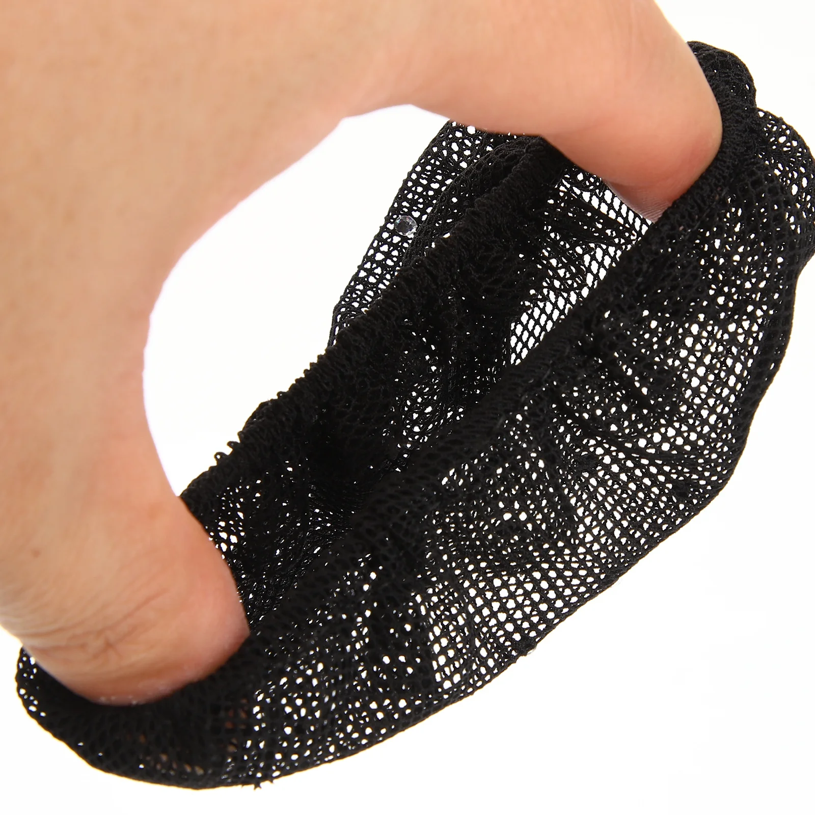 

6Pcs Elastic Rhinestone Hair Bun Cover Decorative Net Nurse Waitress Dancer Ballet Hairnets Women Hair Accessories