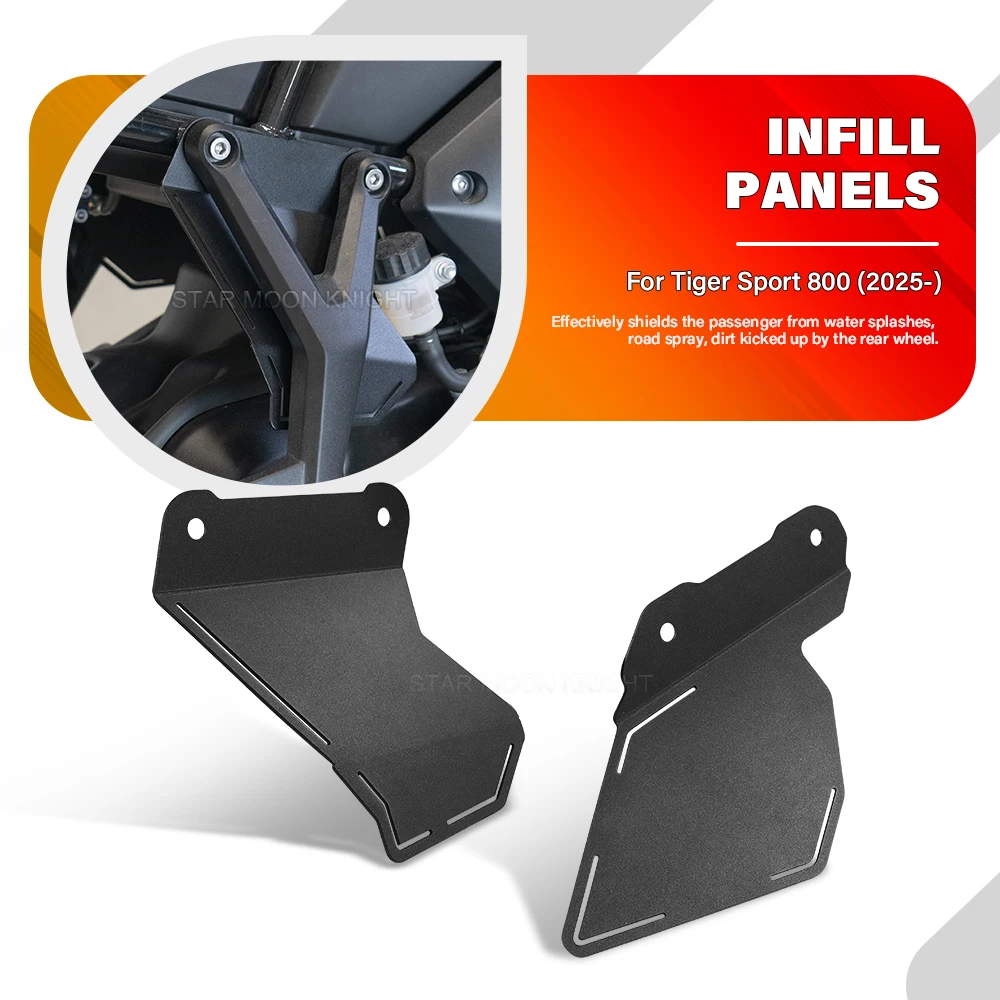 SPORT 800 Füllplatten für Tiger Sport 800 2025 2026 Rahmenschutz Seitenabdeckung Hinterrad-Spritzschutz Schmutzabweiser Teile