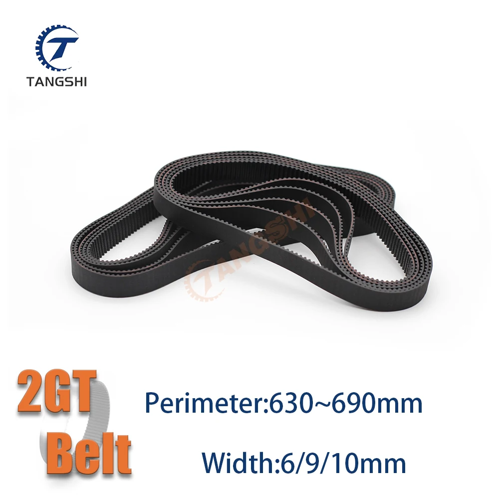 

2GT 2MGT Closed Loop Timing Synchronous Belt Perimeter 630 634 636 640 650 656 660 670 676 680 686 690mm GT2 Belt Width6/10/15mm