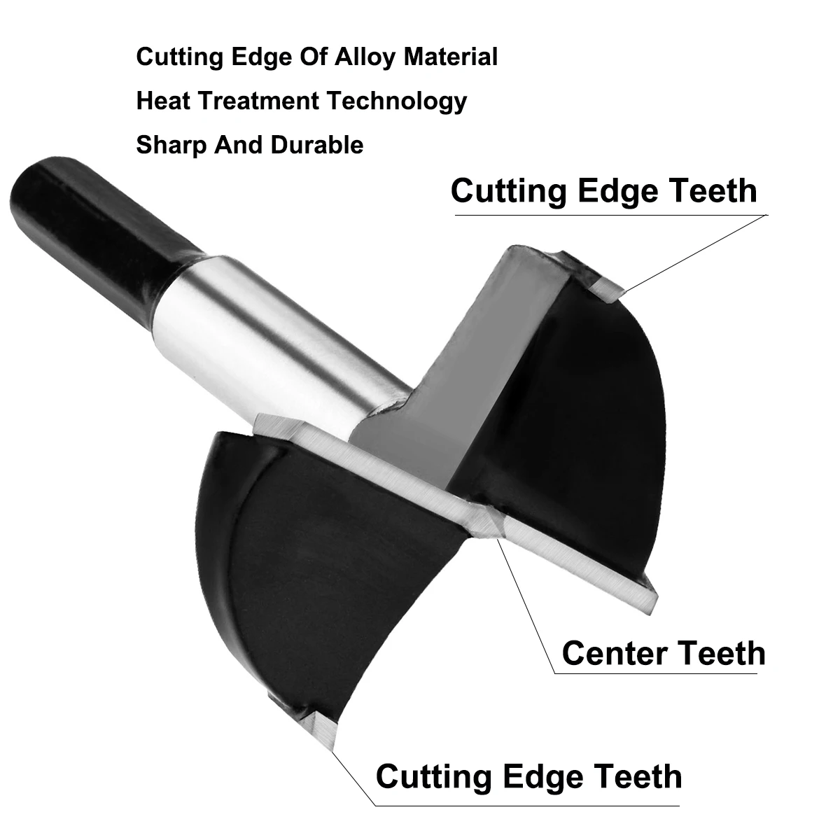 Brocas perforadoras de acero al carbono Forstner de 15mm-100mm, sierra de agujero autocentrante para carpintería, juego de herramientas de corte de
