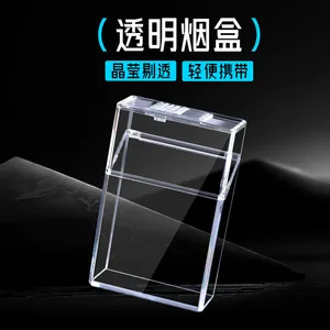 Sealed Waterproof transparent solid color Cigarette box with flip cover and sliding cover 20 pack malefemale Cigarette case