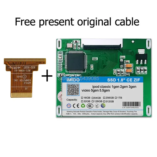 Imagen 2 del producto Ipod Classic SSD 128gb Compatible con Ipod Video Gen5/Ipod Classic 6.a 7.a generación Tienda coleccionada directa de fábrica Disco Duro Solido
