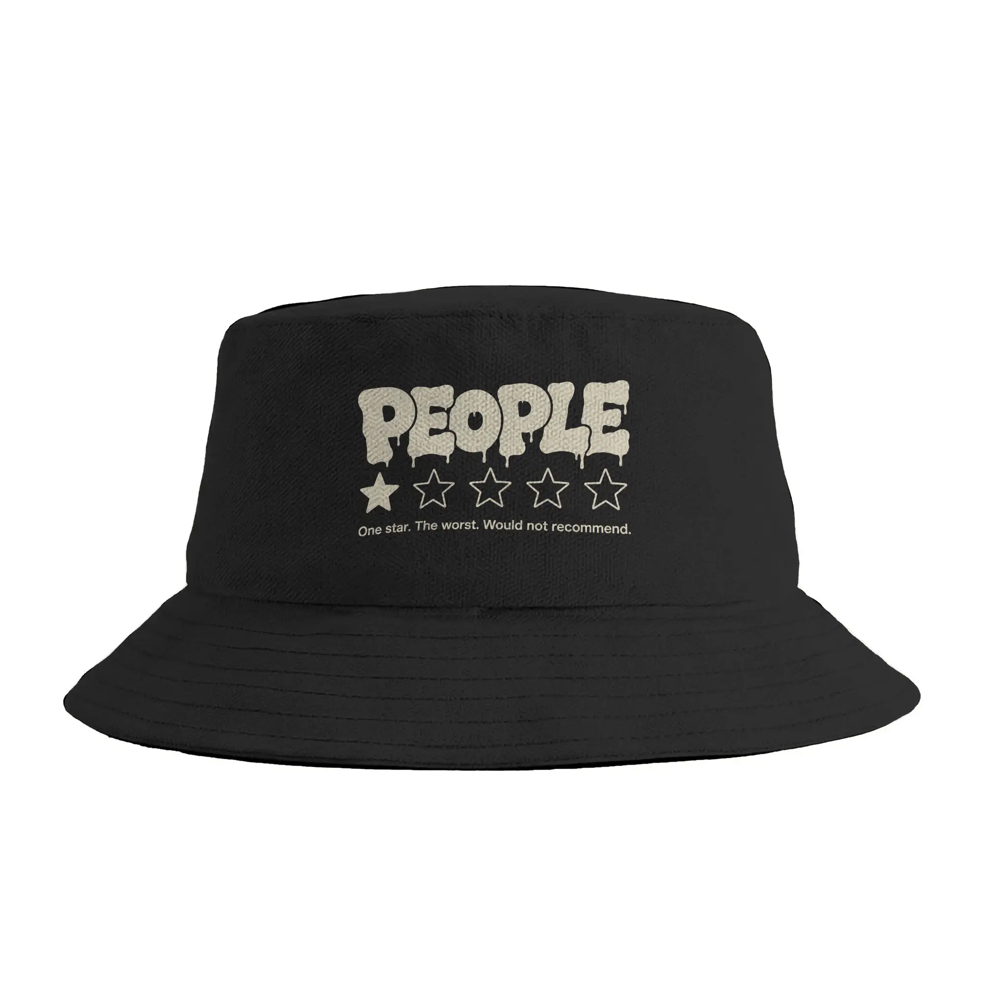 Men Women People One Star Review Total Nightmare Would Not Recommend Bucket Hat  Portable Fisherman Hats Summer Casual