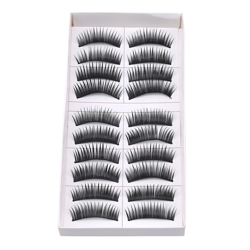 10 Pairs/Set Makeup Half Eyelash Wings False Eyelashes Mini Eyelash Wedge False Eyelashes Eye Hand Extensions Tool