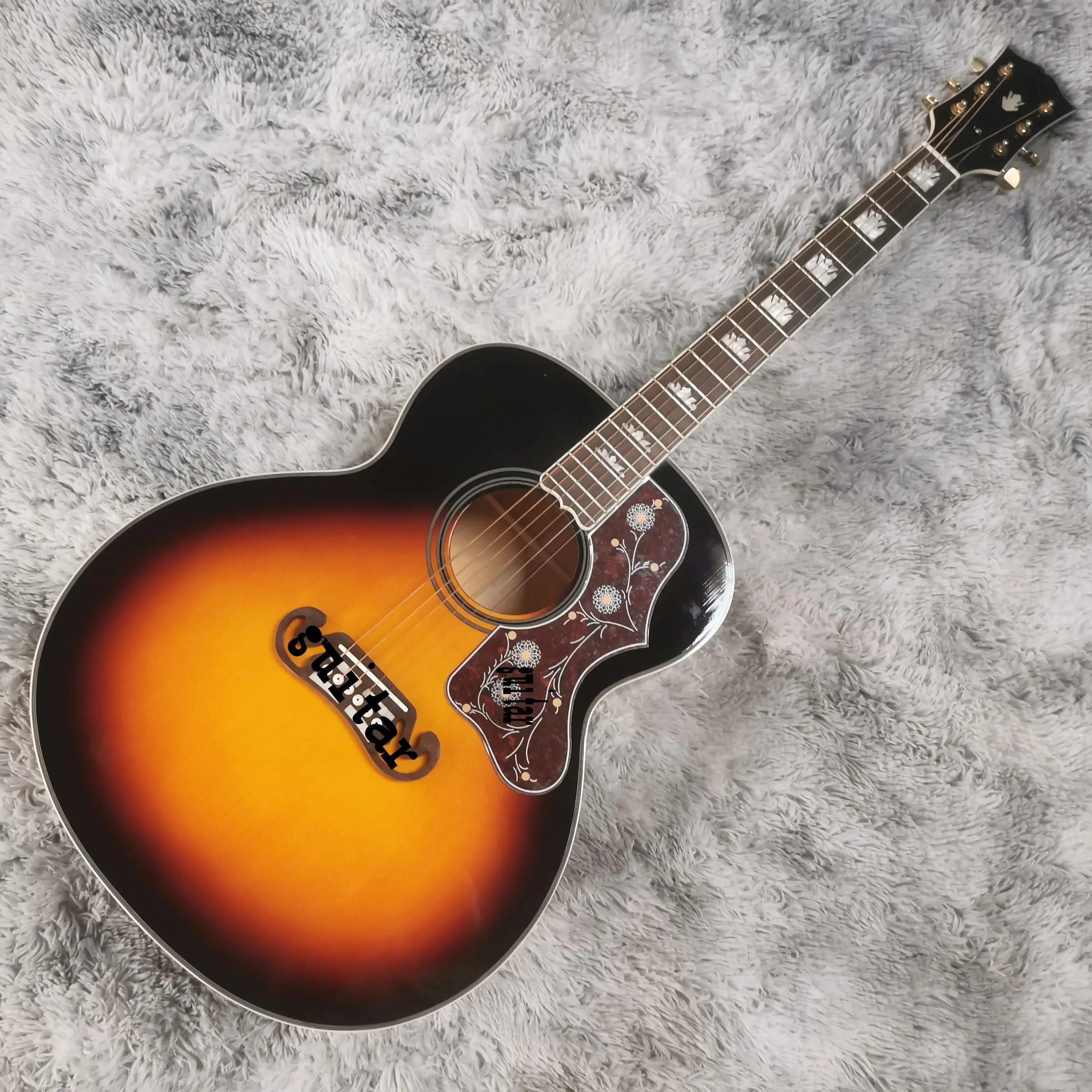 

43 inch J200 mold solid wood profile top sunset color glossy acoustic acoustic guitar