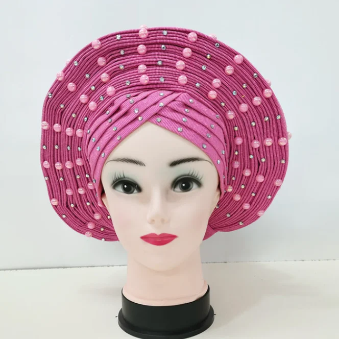 Aso oke nigeria afrykański ślub pałąk dla kobiet, self made nigeryjski żel, żel hele turban aso ebi, ślubna opaska