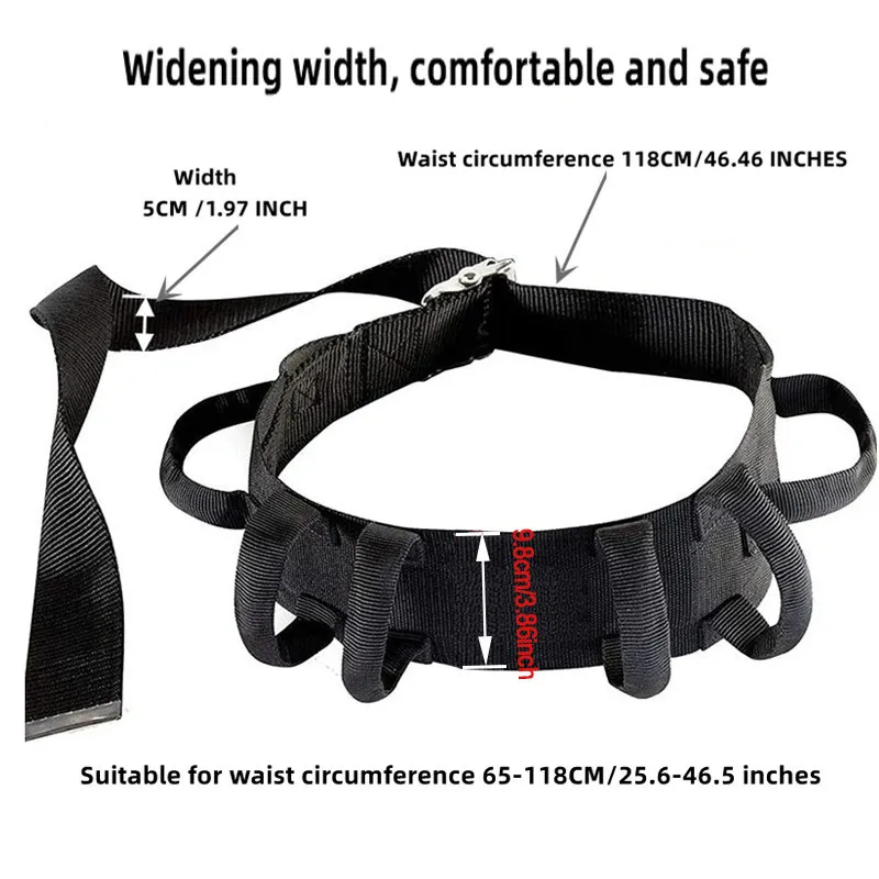 Rehabilitation Auxiliary Belt Lumbar traction Transfer Belt Disabled Body Shift Stand Up Gait Belt with Handle