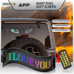 Car LED Matrix Pixel Panel DIY RGB LIghting Graffiti Scrolling Text Board Windshield Advertising Screen Bluetooth APP Control