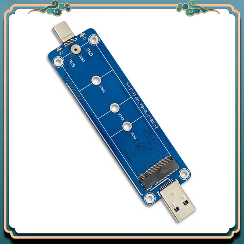 (New)-M2 SSD Adapter Nvme Enclosure M.2 To USB3.2 Case For NVME PCIE M Key SSD NVME To USB3.0/TYPE-C Converter