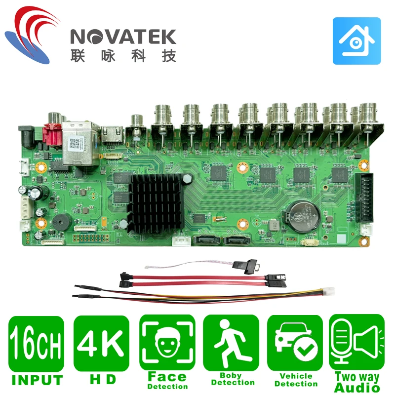 4K 8Mp Xmeye Dvr 16 Channel Board Home Video Surveillance System