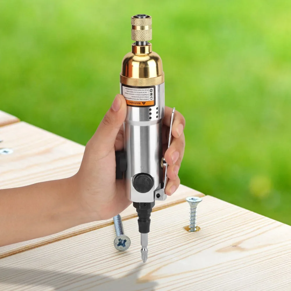 1/4'' Chuck Pneumatic Air Screwdriver Straight Type Reversible Function Straight Hand Screwdriver Pneumatic Powered