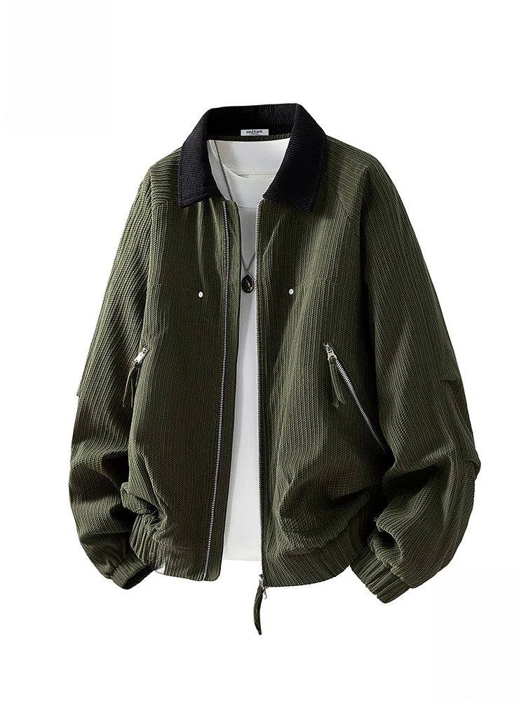 

Мужская вельветовая куртка Paul Frank в стиле ретро, свободного кроя, с воротником, осенняя, модная верхняя одежда для молодежи, из полиэстера, ветрозащитная