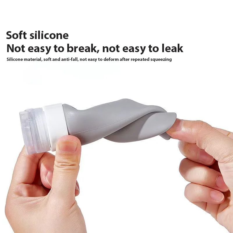 30/60/90 مللي المحمولة سيليكون السفر زجاجة تخزين مستحضرات التجميل إعادة الملء زجاجة محلول الشامبو الحاويات ضغط أنبوب زجاجة فارغة #5