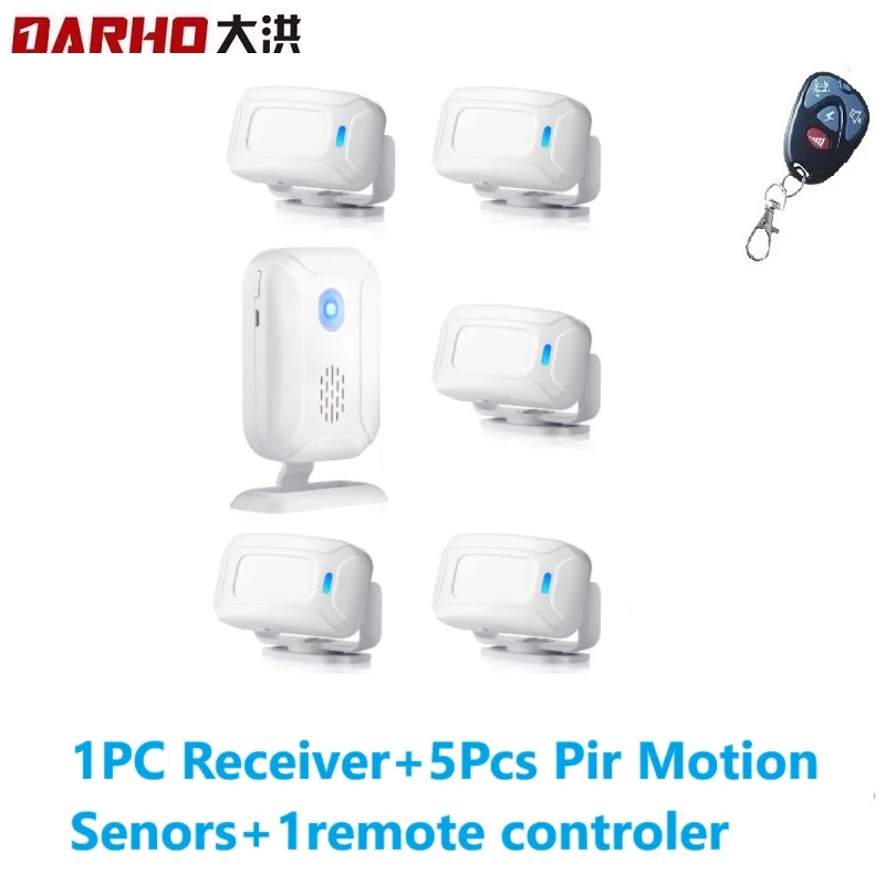 

Darho Shop Company Home Security Welcome Chime Wireless Infrared PIR Motion Sensor Detector Alarm Bell Entry Alert Sensor