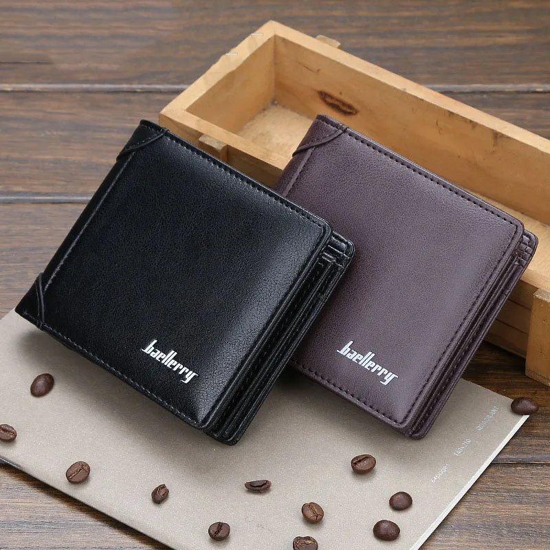 2024 New PU Leather Men Wallets High Quality Zipper Short Desigh Card Holder Male Purse Vintage Coin Holder Men Wallets Carteira