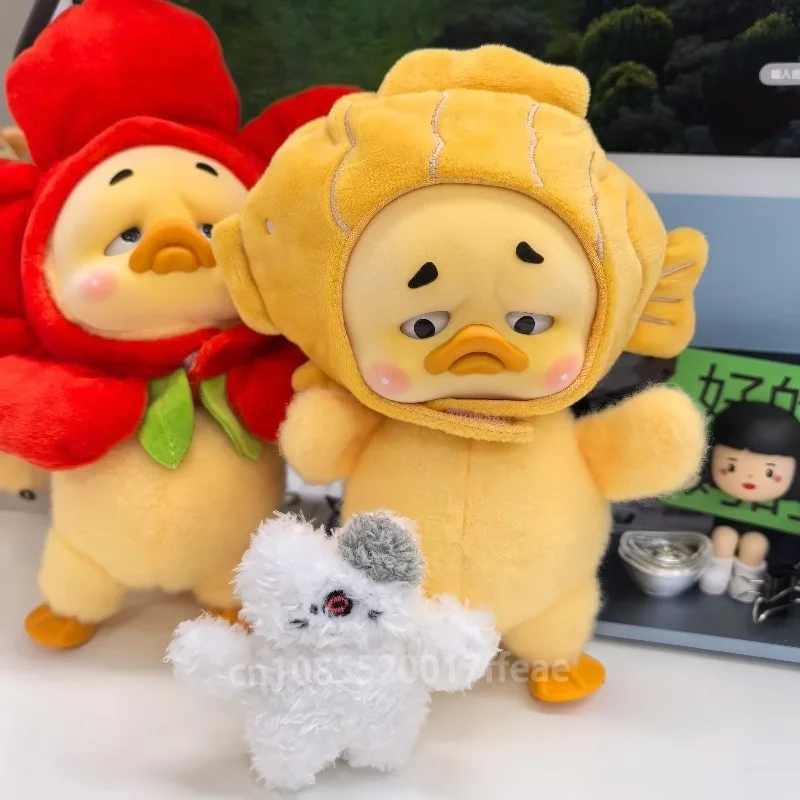 In Stock Upset Duck 2Act Cute Duck Plush Doll Blind Box Toys Fluffy Anime Figure Surprise Mystery Box Collectible Desk  Gifts