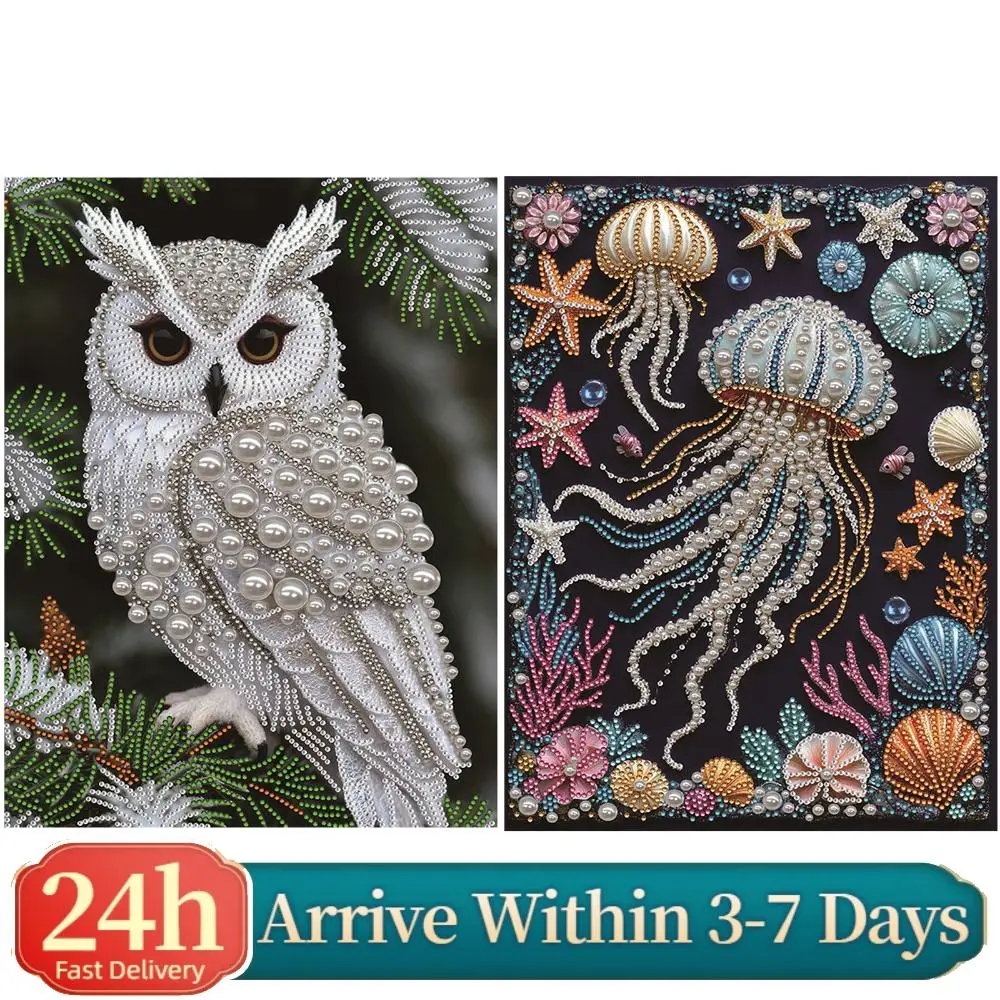 

Owl Jellyfish Special Shaped 5D DIY Partial Drill Diamond Art Kit for Adults Home Wall Decor Diamonds Dots Gem Art Kits 30x40cm
