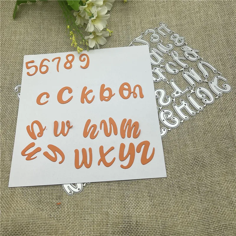 26 letters and numbers Card  Border Metal Cutting Dies Stencils For DIY Scrapbooking Decorative Embossing Handcraft Template