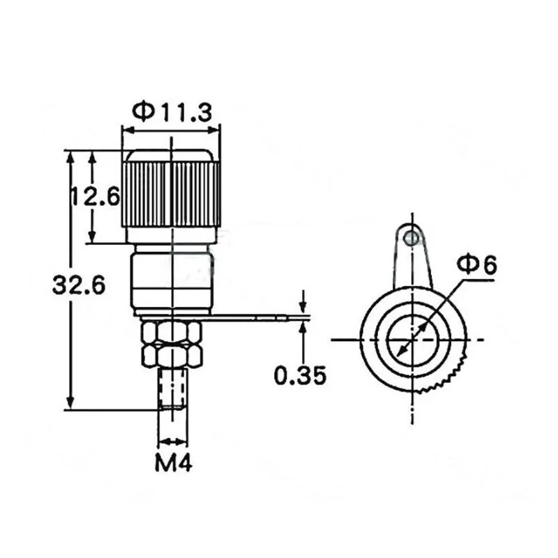 เครื่องขยายเสียงลําโพง 4 มม.DIY กล้วยหญิงปลั๊กโพสต์ Connector Splice เทอร์มินัลสําหรับแจ็คสีแดงและสีดํา C3