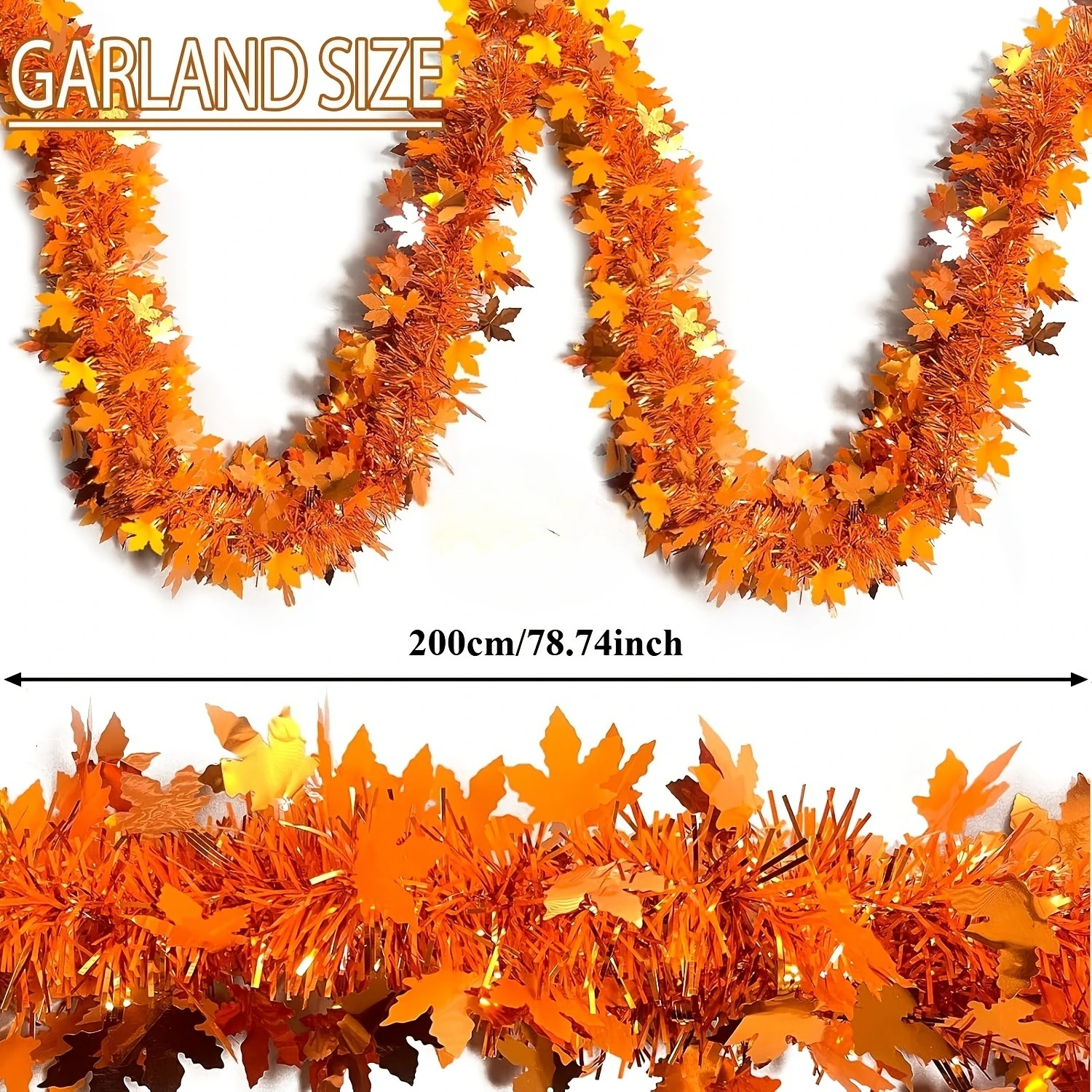 Guirnalda de Otoño con Hojas d - Tinsel Garland Decoration reseña y precio