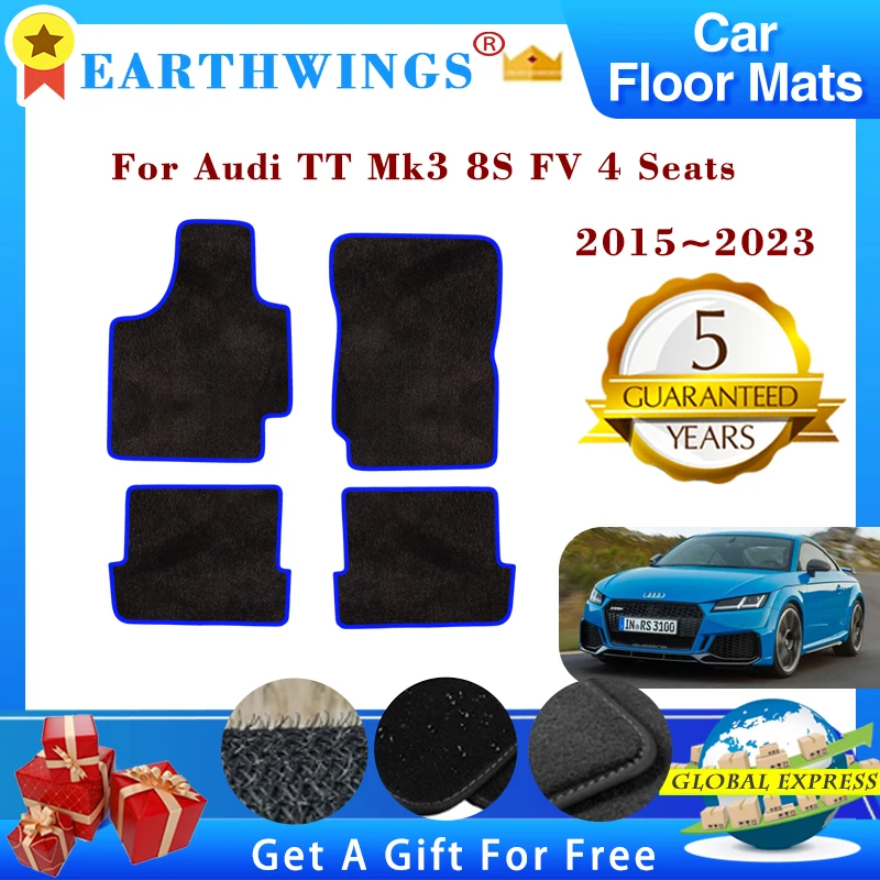 

Car Floor Mats For Audi TT Mk3 8S FV 4 Seats 2015~2023 Carpets Footpads Anti-slip Cape Rugs Cover Foot Pads Interior Accessories