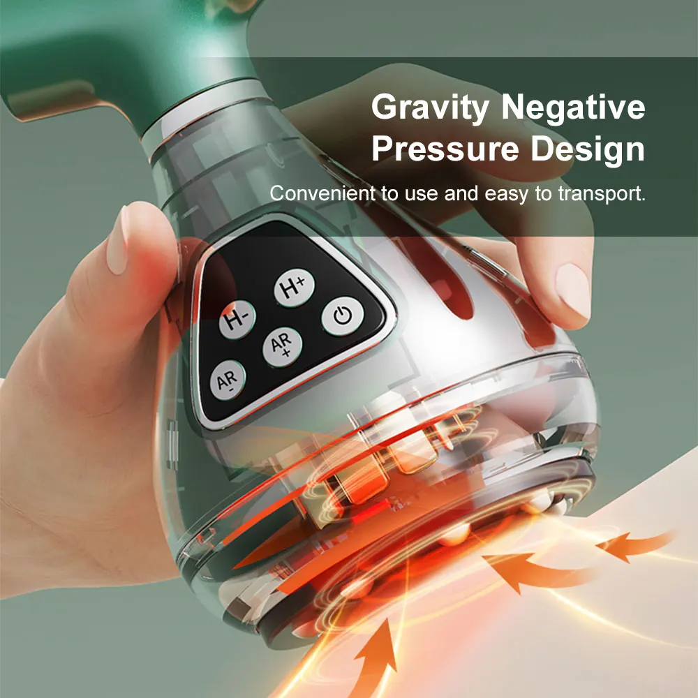 9 Level Electric Vacuum Cupping Massager Body Guasha Scraping Fat Burning For Body Anti-Cellulite Suction Cup Gua Sha Massage