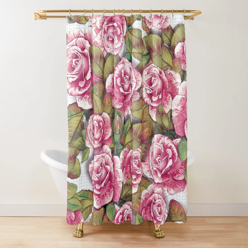 

Roses Roses Roses Shower Curtain For Shower Bathroom Shower For Bathrooms Bathroom For Curtain