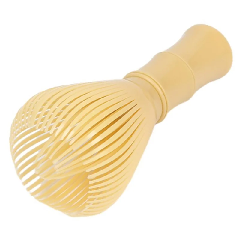 

ABAE-2X Traditional Matcha Whisk Reusable PP Resin Matcha Whisk Chasen Dishwasher Safe Matcha Stirrer Matcha Green Tea Yellow