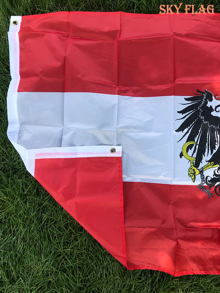 SKY FLAG 90*150cm Austria Eagle National Flags Banners with Coat of Arms Austrian Emblem Country Flag polyester printed