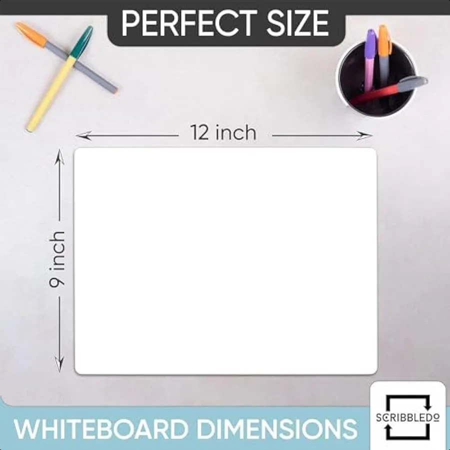 Small White Board Dry Erase Mini Whiteboard 9x12 Inch Small Dry Erase Board Marker Board Dry Erase Lapboards Handheld Personal