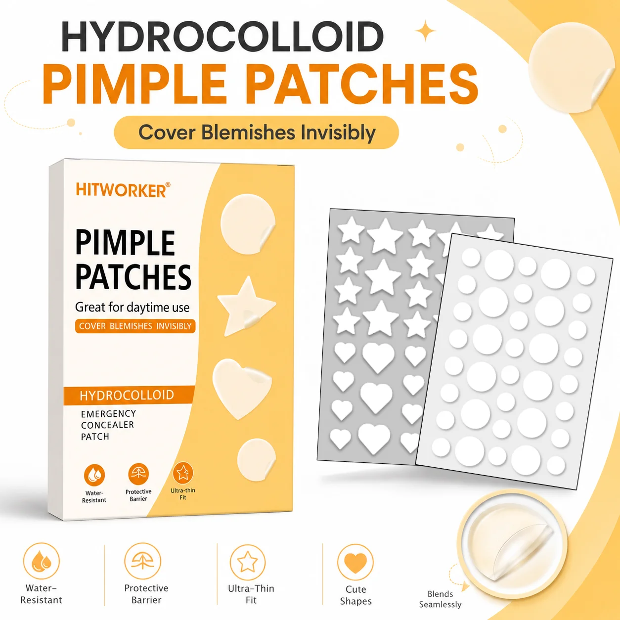 360pcs Acne Patches Gentle and discreet, suitable for day and night use, effectively absorbing impurities from pimples