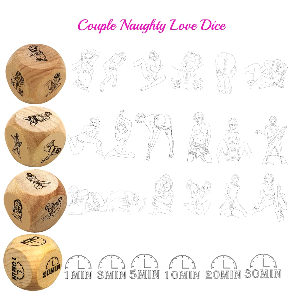 4Pcs Luxury Private Talking Couple Love Dice/Bedroom Love Sports Dice/Couple Date Night Ideas Naughty Dice - Improve Love Gift