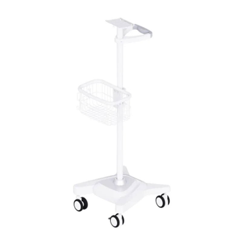 ISO 13485 new design PP basement hospital furniture monitor touch screen multipara patient cart stand cardiac monitor trolley