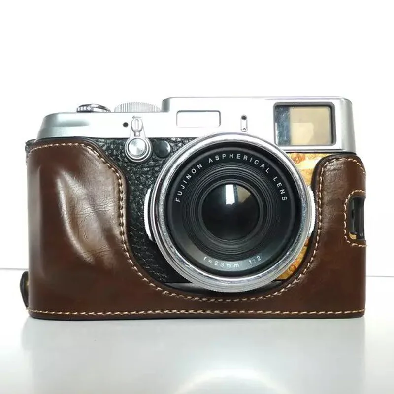 Leather Half case Grip for Fujifilm Fuji X100 First Version / X100s / X100t Camera