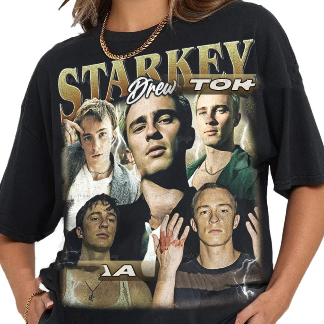 Limited Drew Starkey Vintage Shirt Gift Unisex Top Hipster Harajuku Tee 100% Cotton Men's T-Shirt