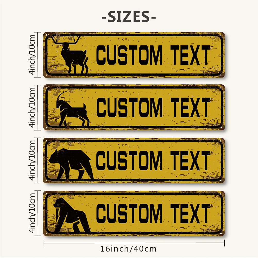 1pc Personalized Custom Metal Street Sign Custom Road Metal Signs for Wall Bathroom Decor Gifts Office Bar Sign Decorative yard view 2