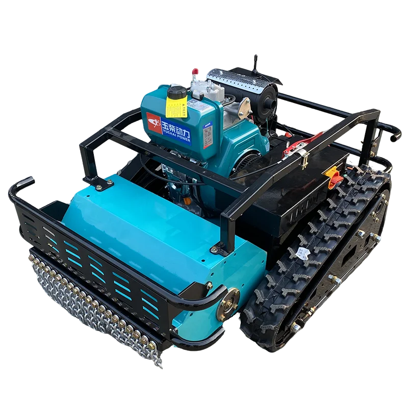 Fully Automatic 600mm 800mm 1000mm Crawler Lawn Mower Grass Shredder Electric DIY Grade With 24V Remote Control Garden Farm