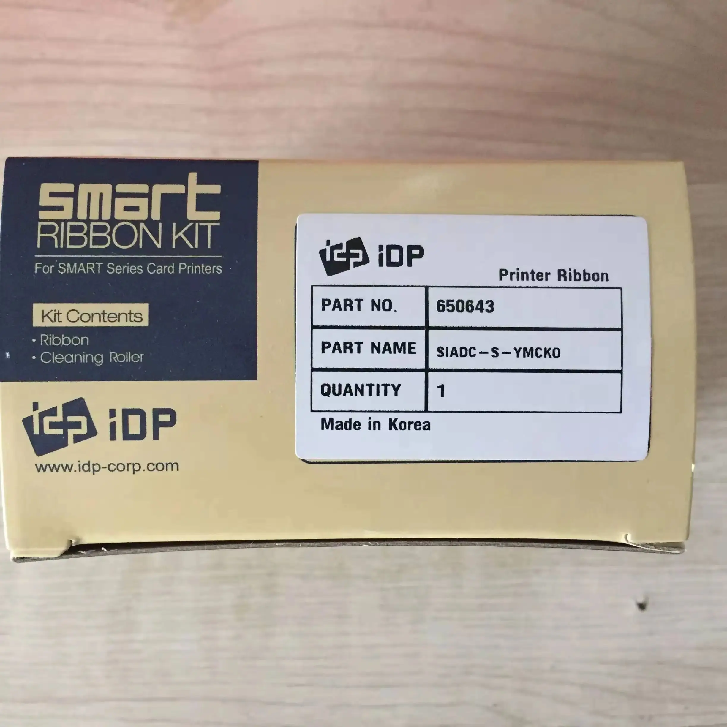 

Original IDP Smart 650643 Color Ribbon with a Free Cleaning Kits SIADC-S-YMCKO