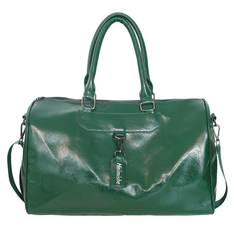 Cross Border Patent Leather Waterproof PU Hand-held Large Capacity Leisure Short Distance Business Travel Luggage Storage Bag