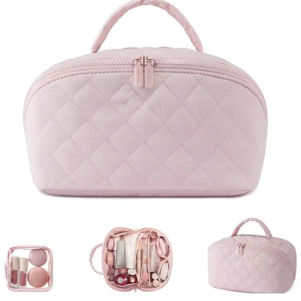 

Многослойная портативная косметичка большой емкости, сумка для хранения кистей для макияжа, высококачественная дорожная сумка для ухода за волосами, простая косметичка