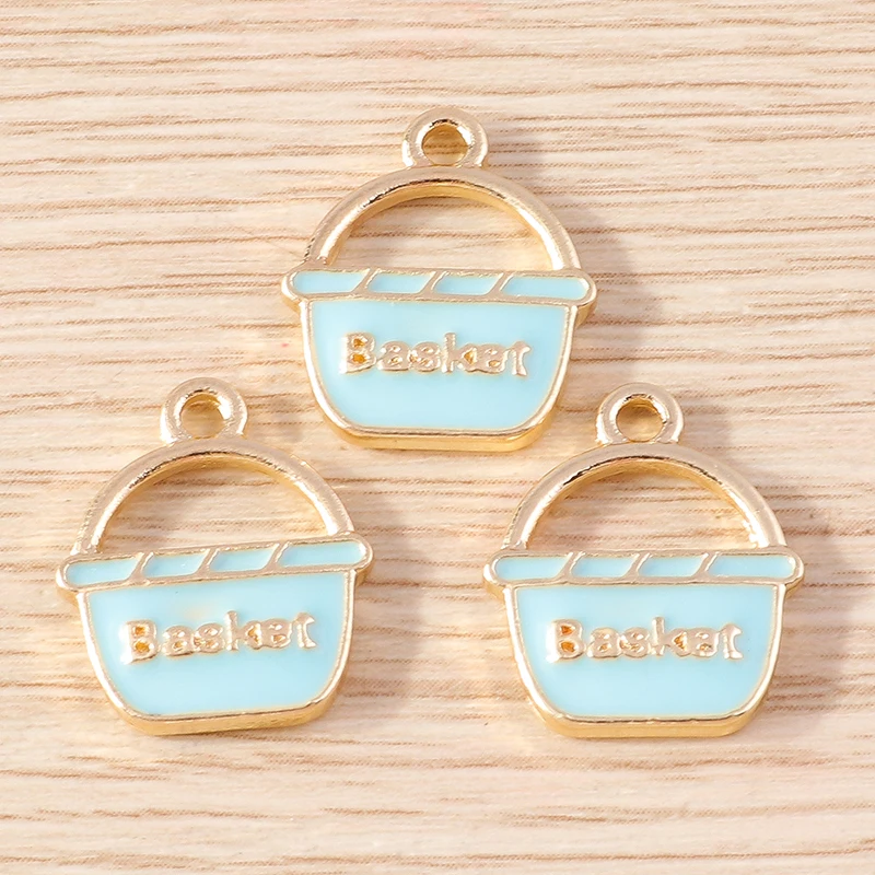 10 stücke Nette Blaue Farbe Emaille Tier Vogel Pinguin Katze Blume Charms Anhänger für Schmuck Machen DIY Ohrringe Halsketten Handwerk geschenk – Detail 17