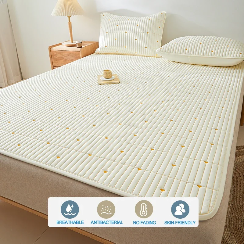 Premium Mattress Cover with 4 Elastic Straps, Mattress Protector | Antibacterial, Hypoallergenic, Dust Mite Proof & Noiseless