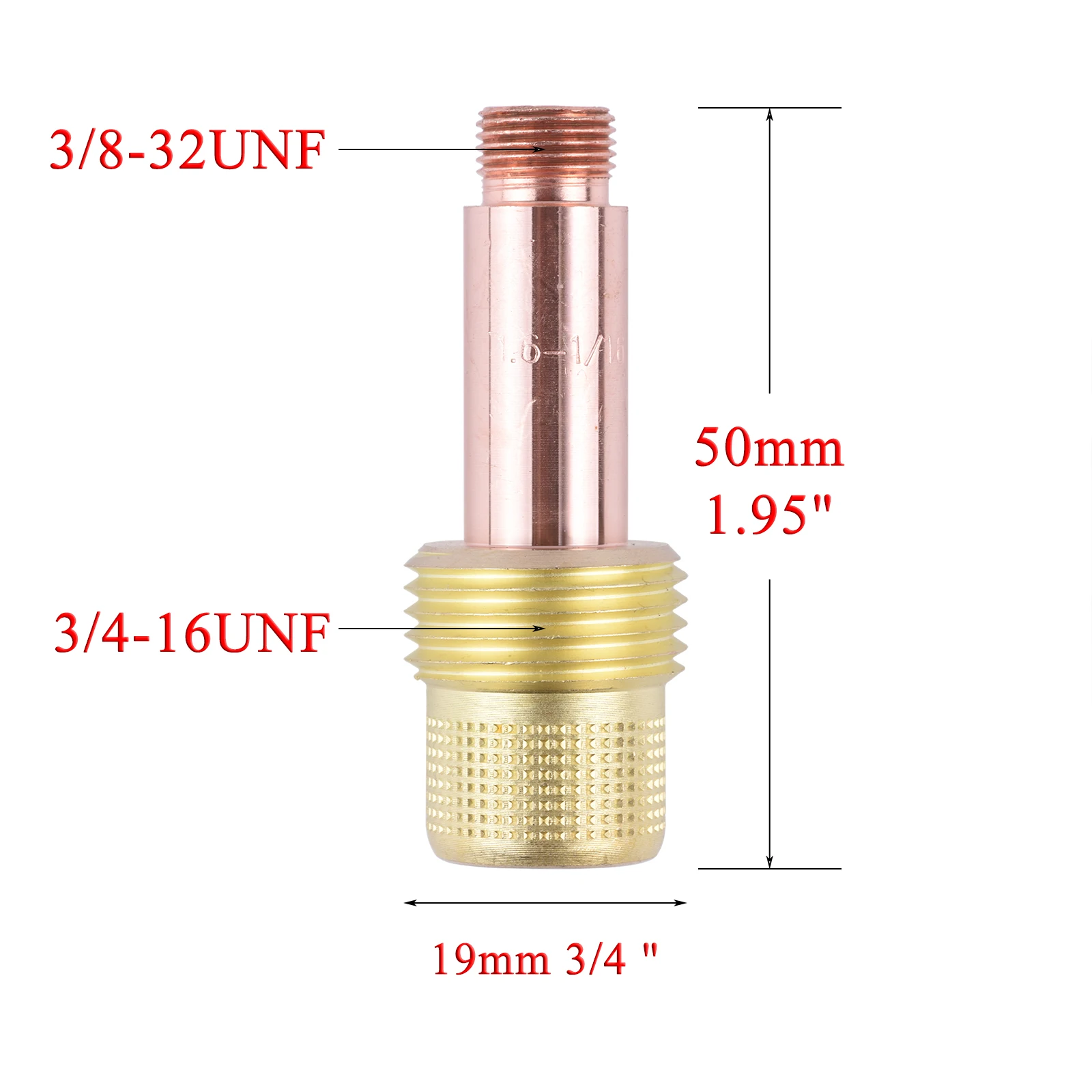 1,0/1,6/2,4/3,2/4,0mm Collet de cuerpo TIG Gas lente Collet 10N22 10N23 10N24 10N25 54N20 45V24 45V25 45V26 45V27 45V28 para WP17 18 26