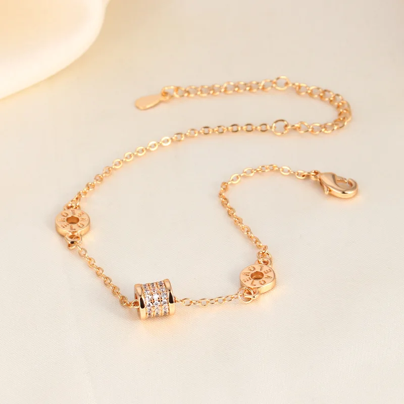 Voller Diamant-Taillenkette im europäischen und amerikanischen Stil, kleine Charge, verstellbar, zierliches Armband, luxuriöser minimalistischer Schmuck, hohe Qualität