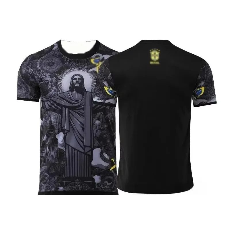قميص يسوع إصدار خاص من البرازيل للرجال والنساء للرياضات الخارجية والترفيه على الموضة للبالغين والأطفال
