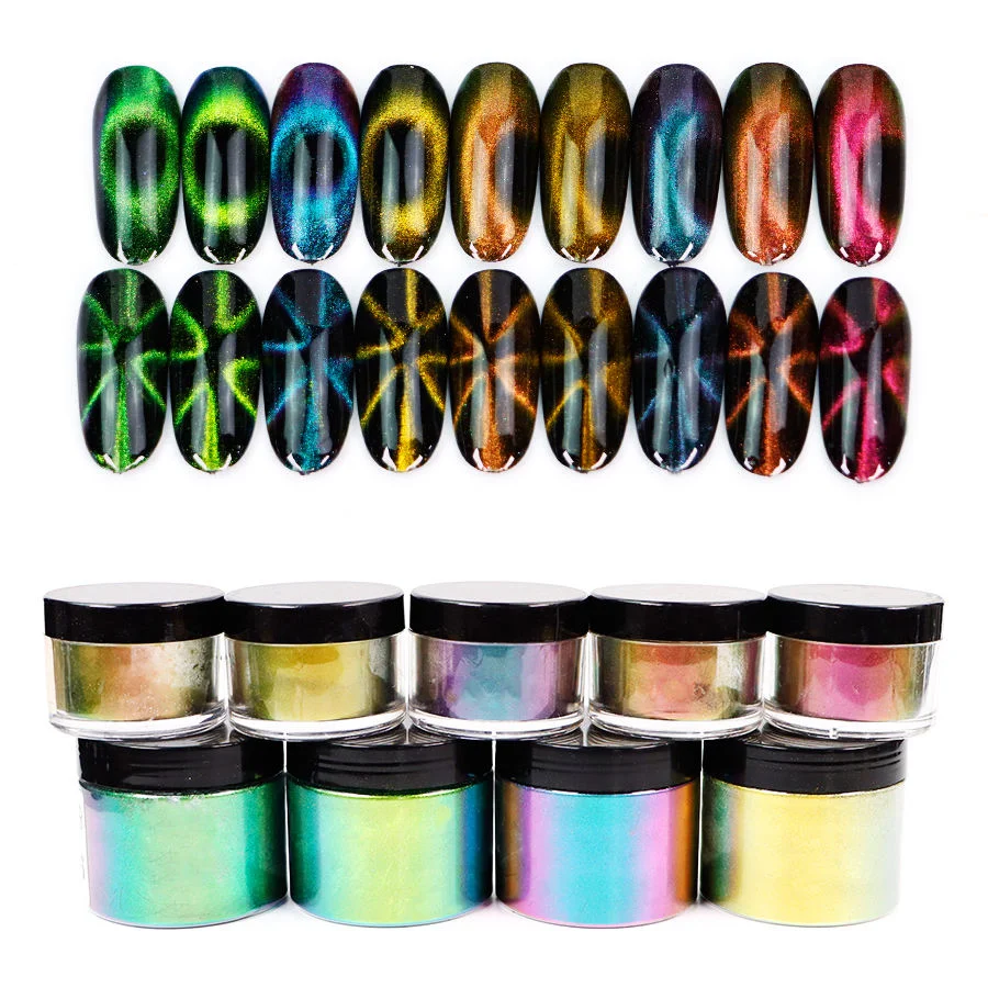 1g 9D Super Shifting Optical Variable Chameleon Cat Eye Magnetic Pigments Printing ink/nail art/craft