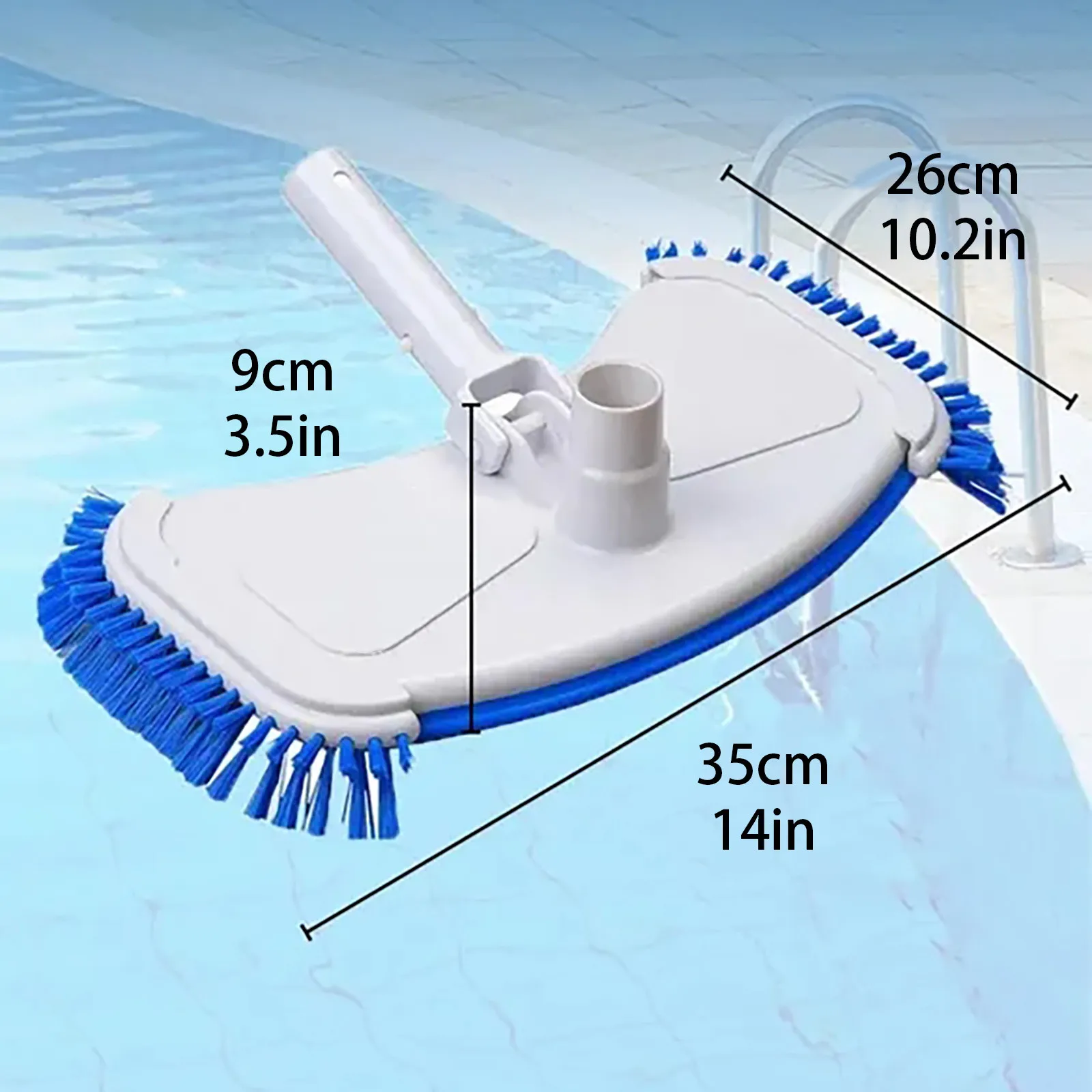 Swimming Pool Curved Vacuum Cleaner Suction Head Save Labour Bath Spas Hotel Shower Cleaning Brush Swimming Pool Cleaning Tools