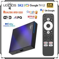 Google Netflix Certificated Realtek RTD1325 CPU Ugoos SK2 TV Box Dolby Atmos Vision 2T2R Wifi6 BT5.2 Android 12 Media Player