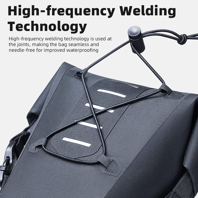 ROCKBROS Cycling Saddle MTB Road Bag Large Capacity 3L Bicycle Tail Bag Waterproof Short Rides Foldable Tail Rear Bag Bike Bag