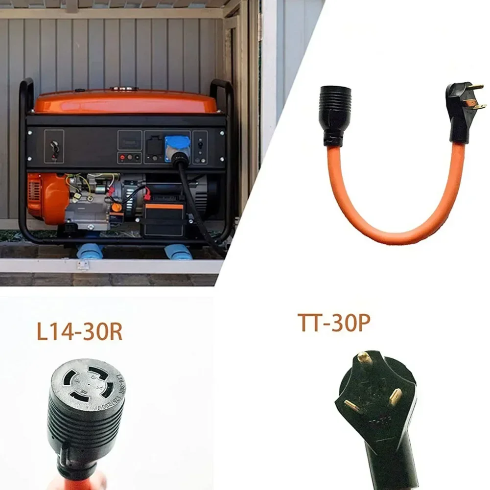 Generator Plug Adapter NEMA TT-30P Male To L14-30R Female 10 Gauge 125V 30 Amps Power Tool Accessories